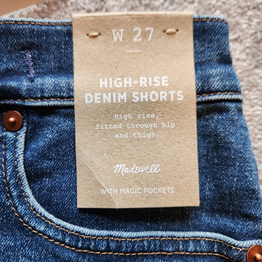 madewell high rise denim shorts - Picture 5 of 9